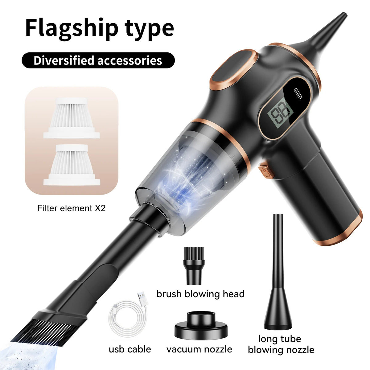 NEW ABS Wireless Car Vacuum Cleaner Home Appliance Sofa Office High-Power Household Cleaning Machine Mini Vacuum Carpet Cleaner