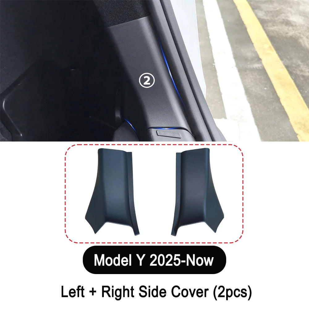 For Tesla Model Y Juniper Launch Trunk Sill Plate Protector TPE Trunk Mat Cover Rear Bumper Guard Pad Anti-scratch Accessories