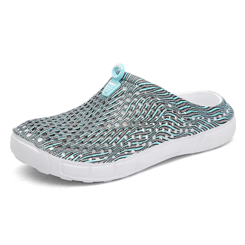 2025 Women Casual Clogs Breathable Beach Sandals Summer Slippers Slip On Womens Shoes Home Ladies Shoes Fashion Hollow Pantuflas