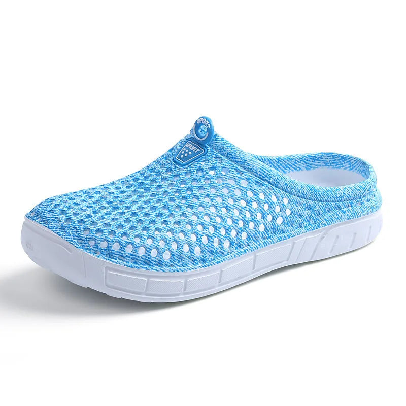 2025 Women Casual Clogs Breathable Beach Sandals Summer Slippers Slip On Womens Shoes Home Ladies Shoes Fashion Hollow Pantuflas