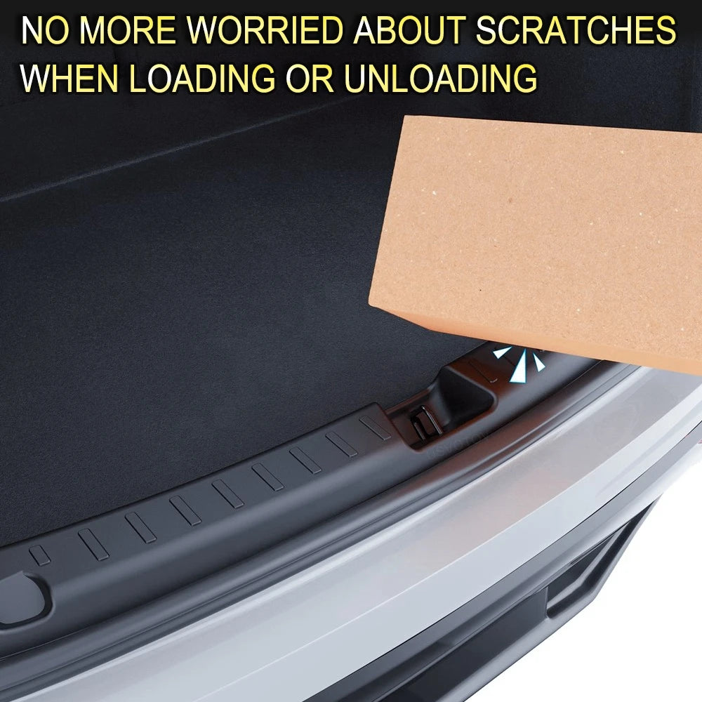 For Tesla Model Y Juniper Launch Trunk Sill Plate Protector TPE Trunk Mat Cover Rear Bumper Guard Pad Anti-scratch Accessories