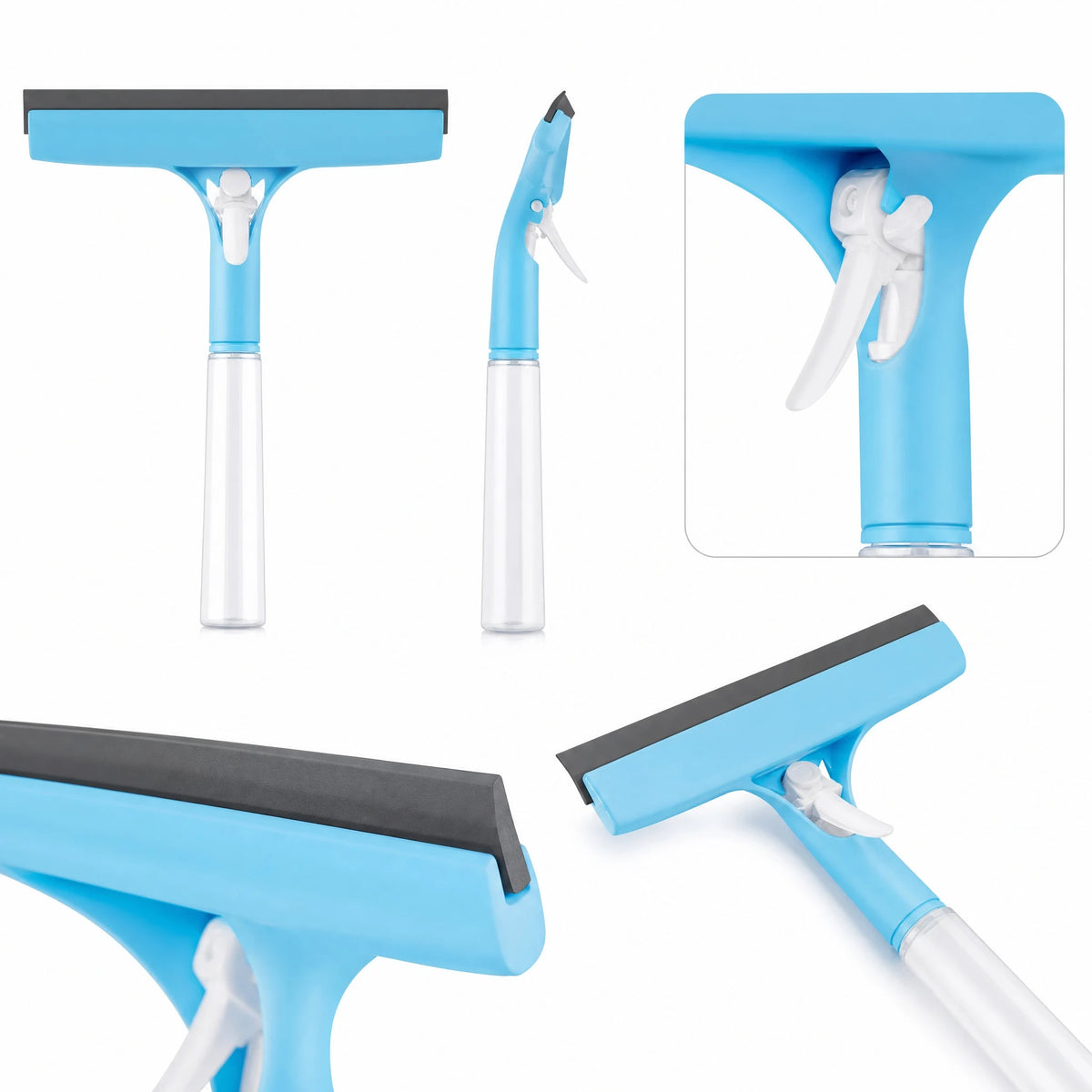1-Pack 3-in-1 Blue Window Cleaner - Holiday Streak-Free Glass Cleaning Kit for Sparkling Results