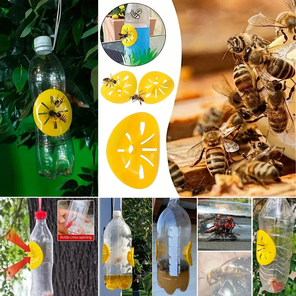 5Pcs Bee Hornet Killer Reusable Flower Shape Garden Outdoor  Control Tool Portable Wasp Catcher for Outdoor Home Garden Yard