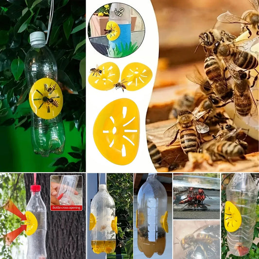5Pcs Bee Hornet Killer Reusable Flower Shape Garden Outdoor  Control Tool Portable Wasp Catcher for Outdoor Home Garden Yard