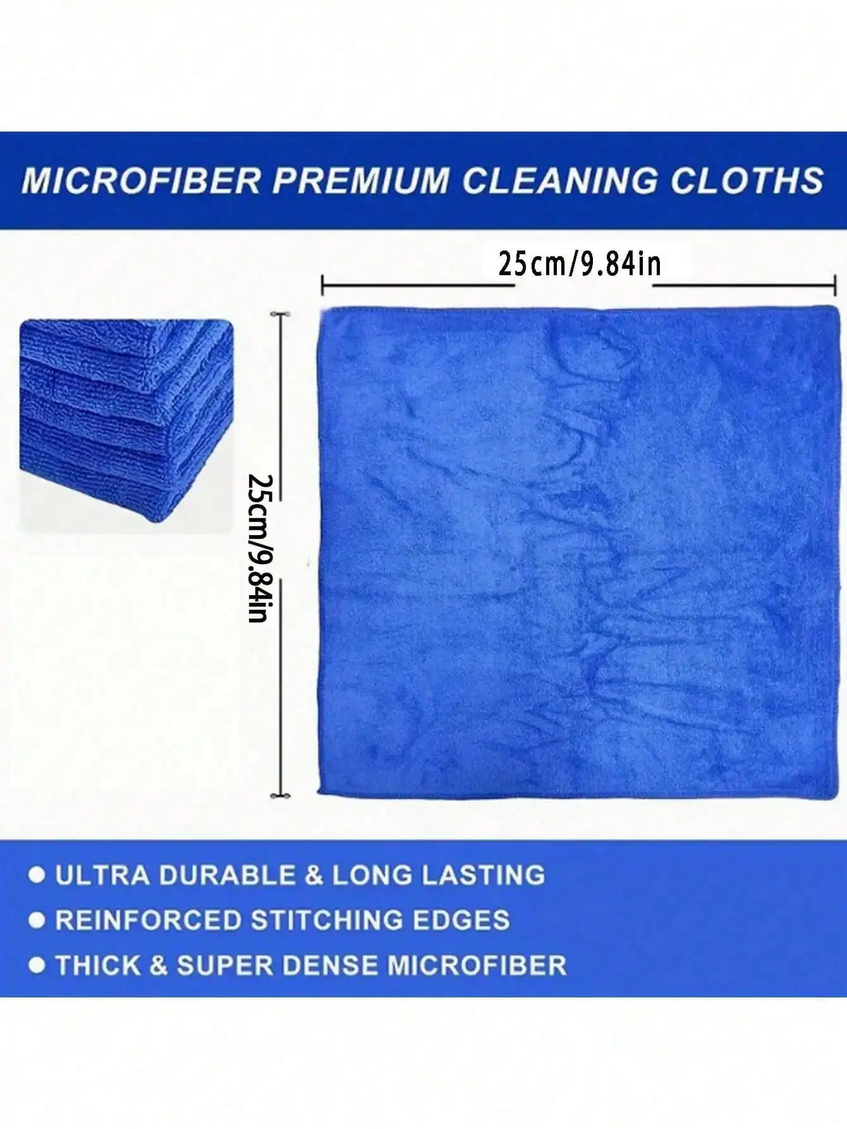 Cleaning Cloth,5/15/30pcs Soft Microfiber Car Cleaning Cloths, 25*25cm/9.84*9.84inch Polishing Detailing Rags For Auto, Motorcycle, Glass, Home Cleaning Towels