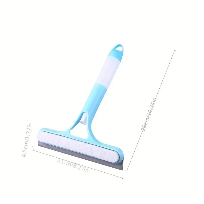 3 in 1 Window Cleaning Squeegee Multi Function Glass Mirror Wiper with Spray Bottle Microfiber Scrub Household Car Cleaner Tools