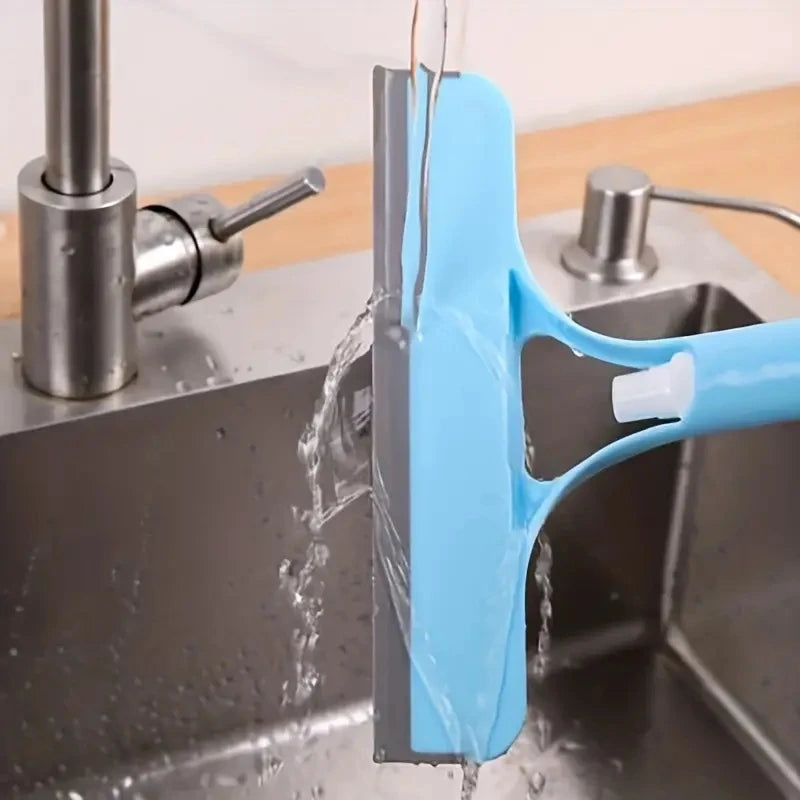3 in 1 Window Cleaning Squeegee Multi Function Glass Mirror Wiper with Spray Bottle Microfiber Scrub Household Car Cleaner Tools