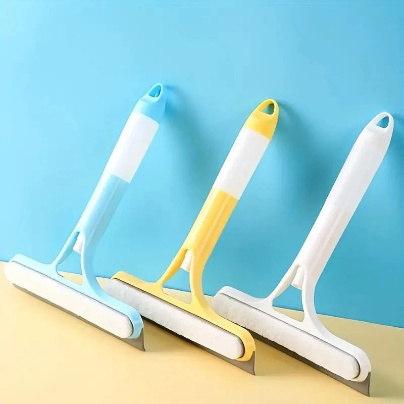 3 in 1 Window Cleaning Squeegee Multi Function Glass Mirror Wiper with Spray Bottle Microfiber Scrub Household Car Cleaner Tools